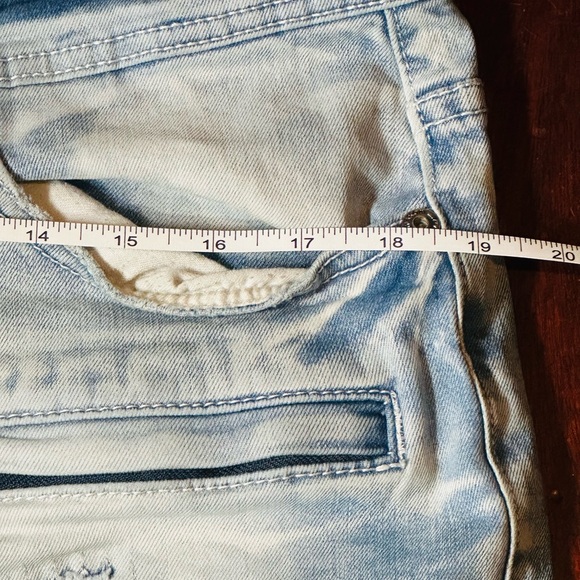 Makobi Faded Blue Men's Skinny Jeans - Picture 6 of 9